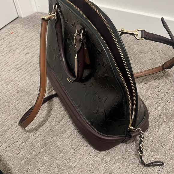 Black and wine coach bag - Picture 3 of 4